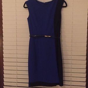 Black/royal blue dress